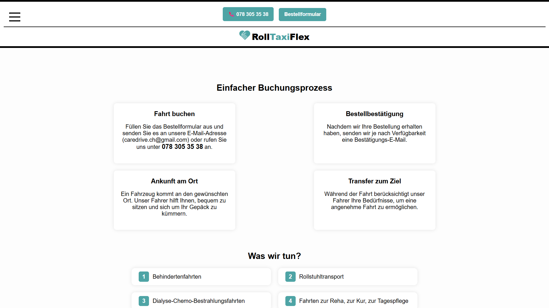 Screenshot von rolltaxi-flex-drive.ch